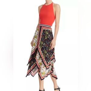 Alice and Olivia Maura Tiered Handkerchief Skirt size 8